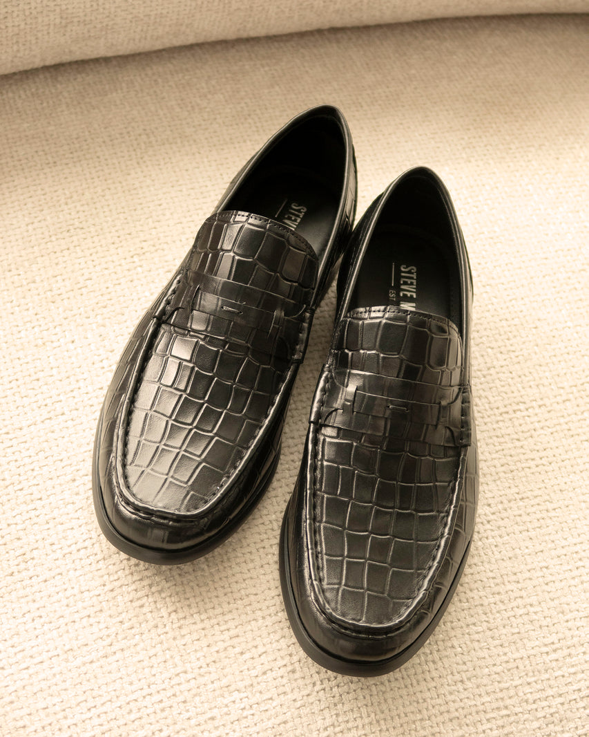 KLINE BLACK LEATHER - Men's Shoes - Steve Madden Canada - view 2