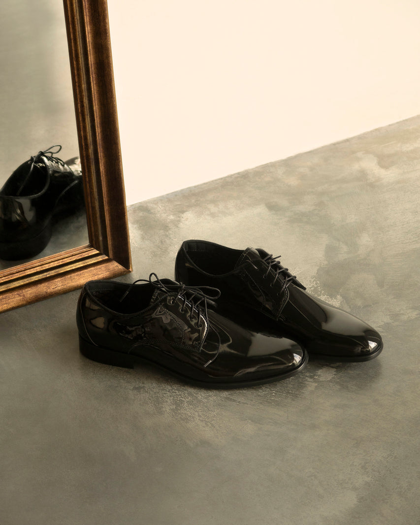 LAURENT BLACK PATENT - Men's Shoes - Steve Madden Canada - view 2