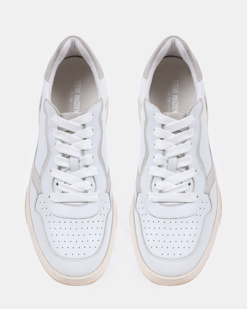 SATRIANI WHITE LEATHER - Men's Shoes - Steve Madden Canada - view 4