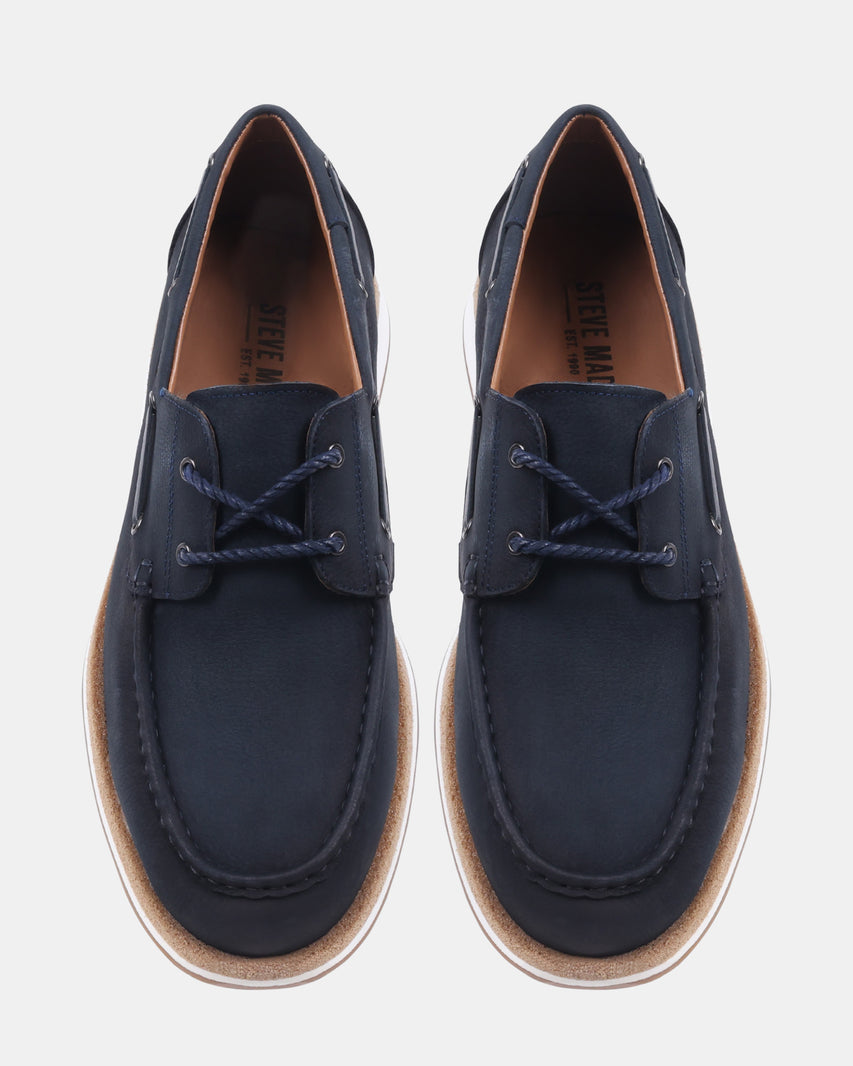MASON NAVY NUBUCK - Men's Shoes - Steve Madden Canada - view 4