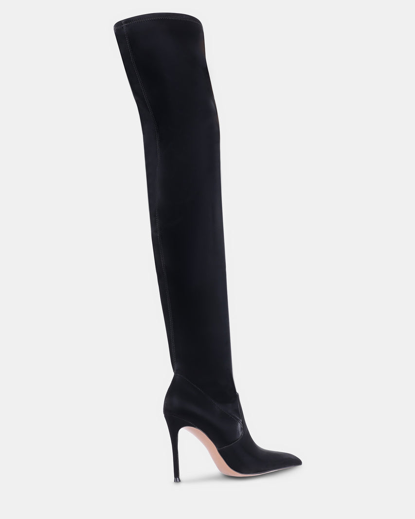 PEGASUS BLACK SATIN - Women's Shoes - Steve Madden Canada - view 6
