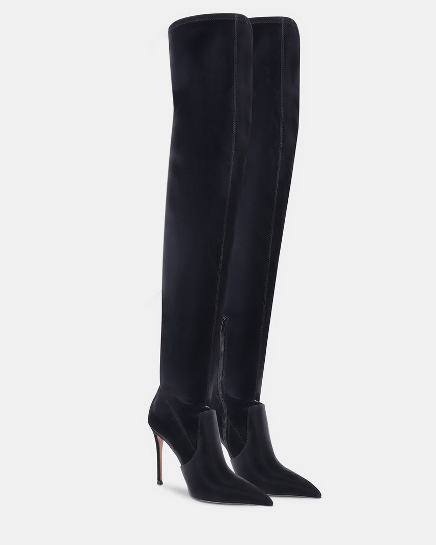 PEGASUS BLACK SATIN - Women's Shoes - Steve Madden Canada - view 2