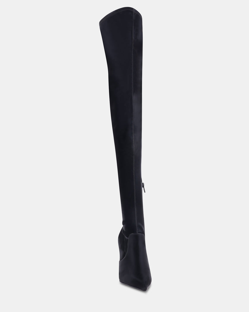 PEGASUS BLACK SATIN - Women's Shoes - Steve Madden Canada - view 3