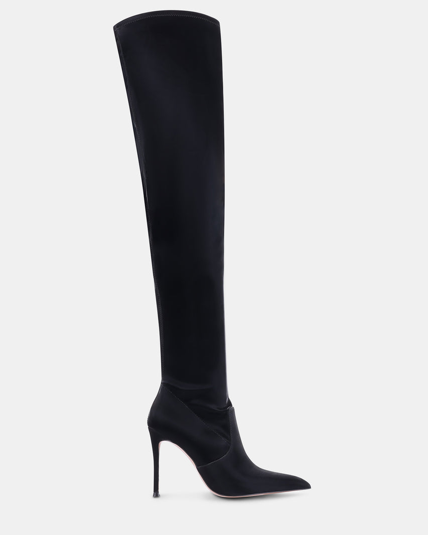 PEGASUS BLACK SATIN - Women's Shoes - Steve Madden Canada