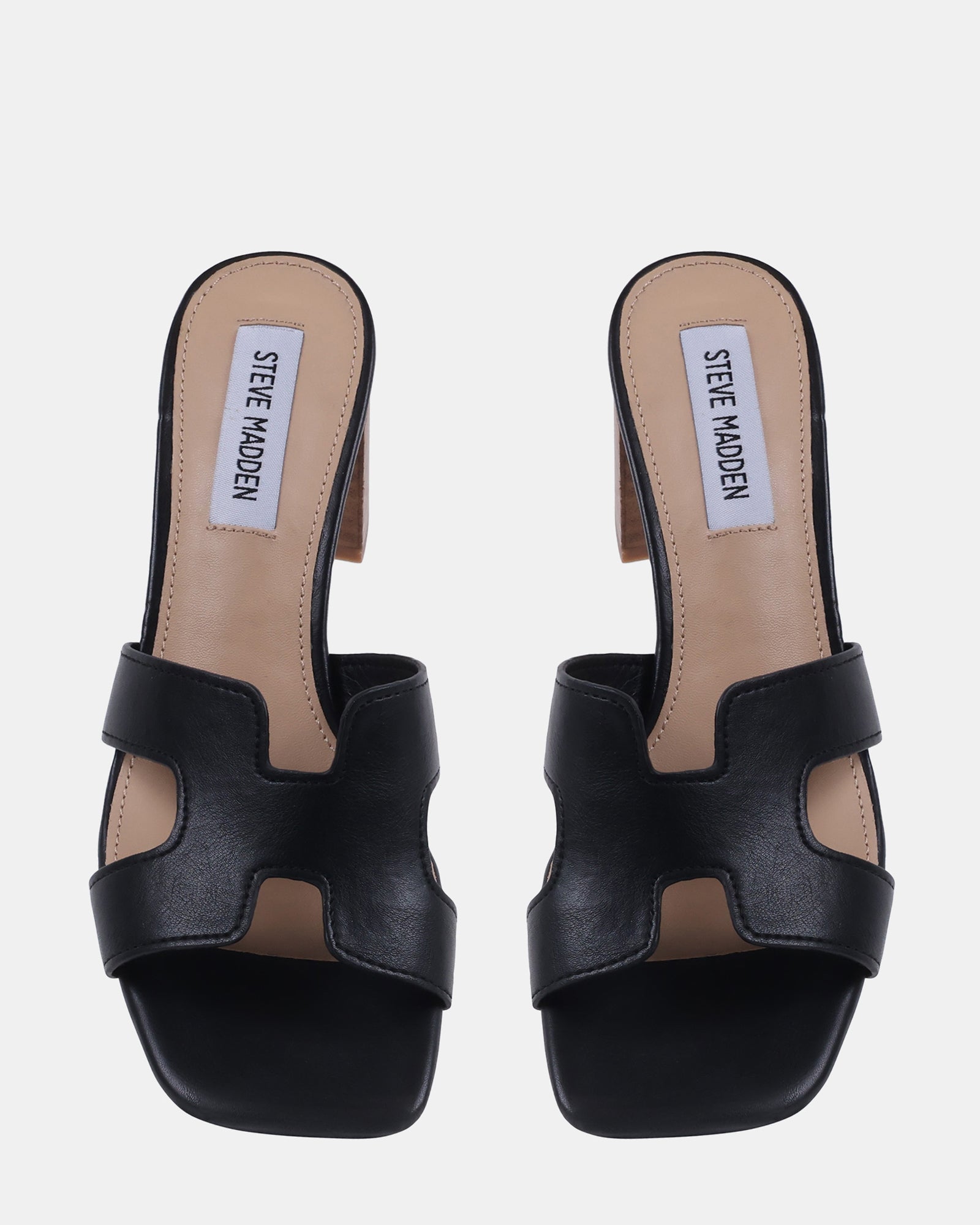 VALUE Black Block Heel Mules | Women's Designer Heels – Steve