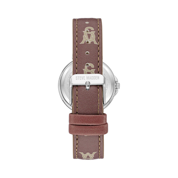 STACKED LOGO WATCH BROWN MULTI - Jewelry - Steve Madden Canada
