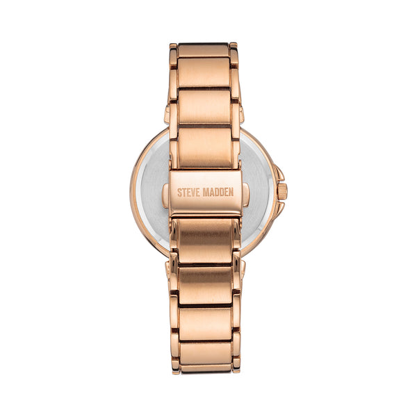 CLEAN LINE LINK WATCH ROSE GOLD - Jewelry - Steve Madden Canada