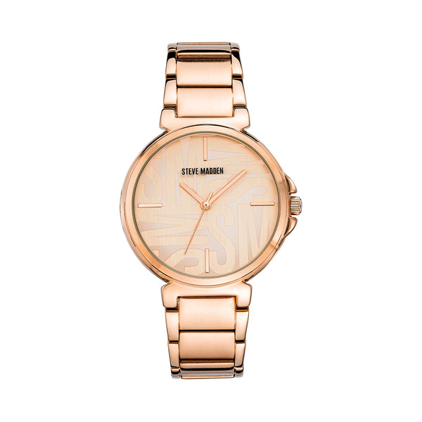 CLEAN LINE LINK WATCH ROSE GOLD - Jewelry - Steve Madden Canada