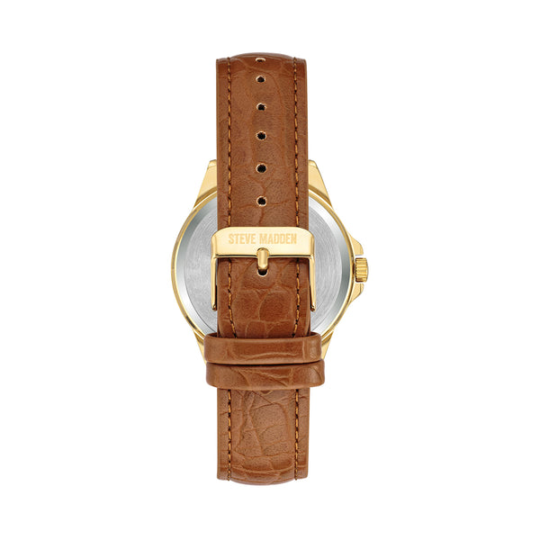 CLASSIC EMBOSSED WATCH GOLD MULTI - Jewelry - Steve Madden Canada