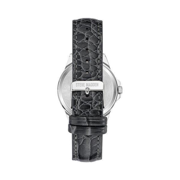 CLASSIC EMBOSSED WATCH SILVER MULTI - Jewelry - Steve Madden Canada