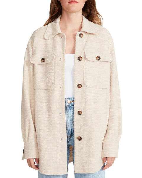 IT'S KNIT JACKET NATURAL - Clothing - Steve Madden Canada