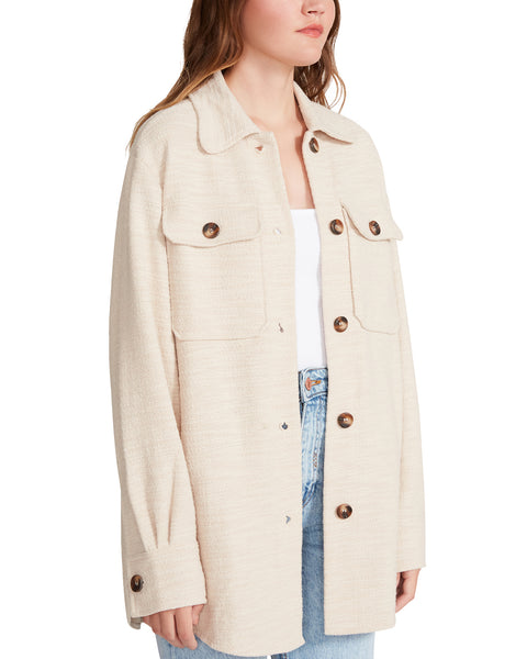 IT'S KNIT JACKET NATURAL - Clothing - Steve Madden Canada