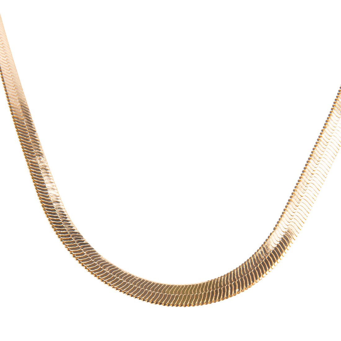 Gold Herringbone Thin Chain Necklaces Women's Designer Jewellery