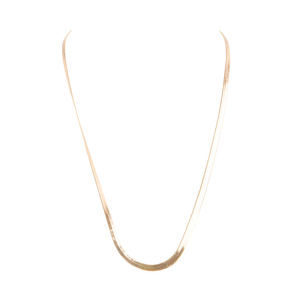 HERRINGBONE THIN CHAIN NECKLACE GOLD - Jewelry - Steve Madden Canada