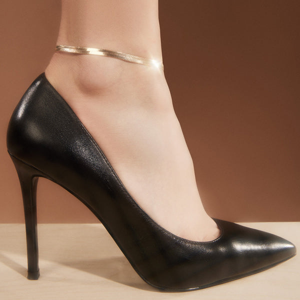 EVELYN BLACK LEATHER - Shoes - Steve Madden Canada
