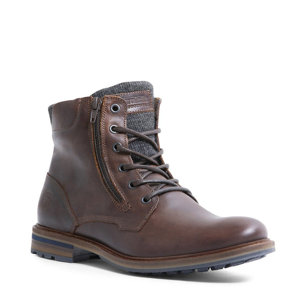 BALDWIN Tan Leather Men's Boots | Men's Designer Boots – Steve Madden ...