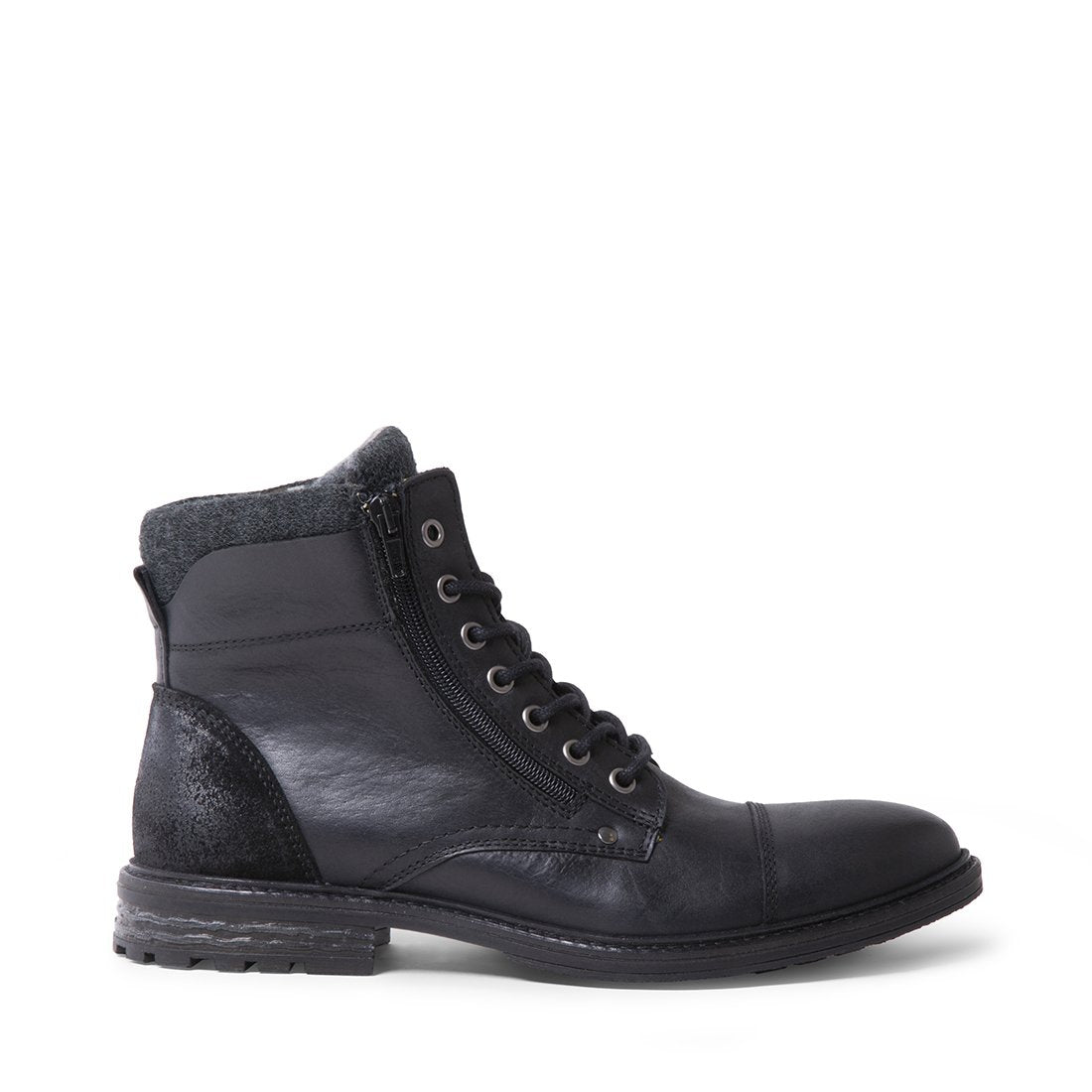 UMMFREYY Black Leather Men's Boots | Men's Designer Boots – Steve Madden  Canada