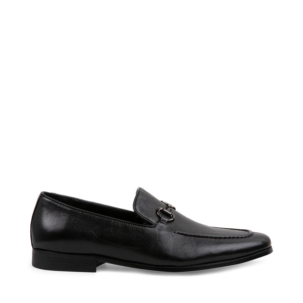 DELORME Black Leather Men's Dress Shoes | Men's Designer Dress Shoes ...