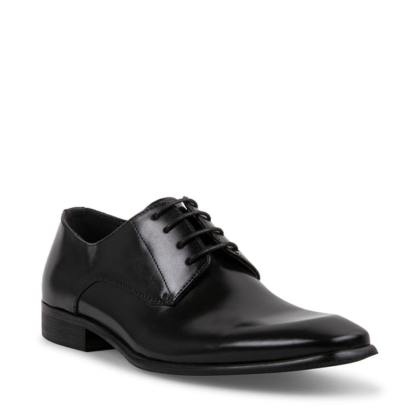 JAVIN Black Leather Men's Dress Shoes | Men's Designer Dress Shoes ...