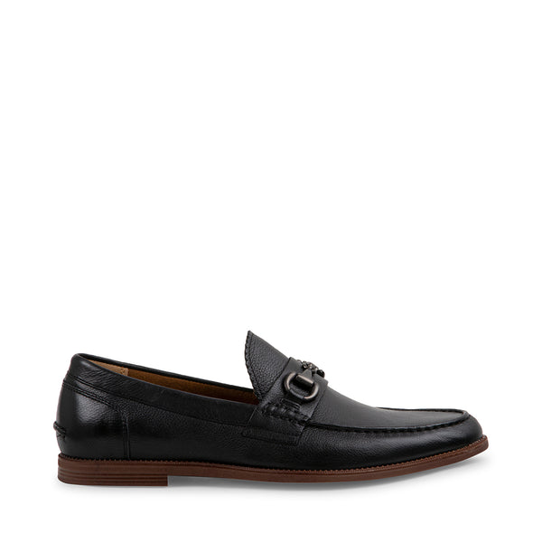 ROWYN Black Leather Men's Casual Shoes | Men's Designer Shoes – Steve ...