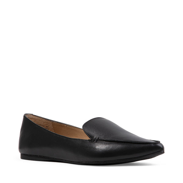 FEATHERW BLACK LEATHER - Women's Shoes - Steve Madden Canada