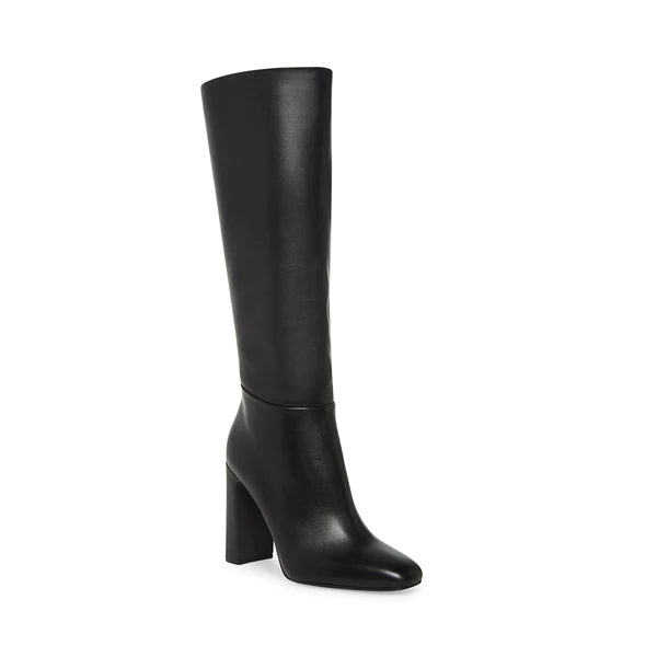 ALLYYY Black Leather Knee High Boots | Women's Designer Boots – Steve ...