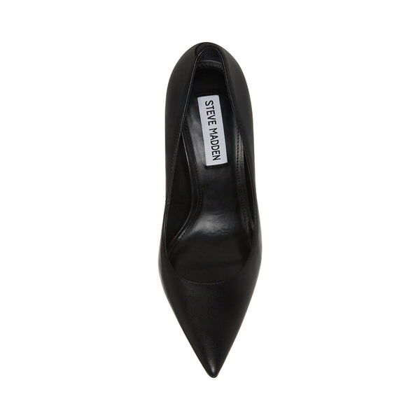 EVELYN BLACK LEATHER - Women's Shoes - Steve Madden Canada