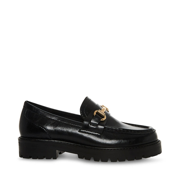MISTOR Black Leather Women's Loafers | Women's Designer Loafers – Steve ...