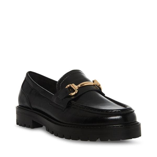 MISTOR Black Leather Women's Loafers | Women's Designer Loafers – Steve ...