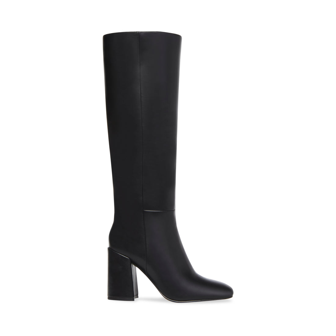 WILLIAM Black Knee High Boots | Women's Designer Boots – Steve Madden ...