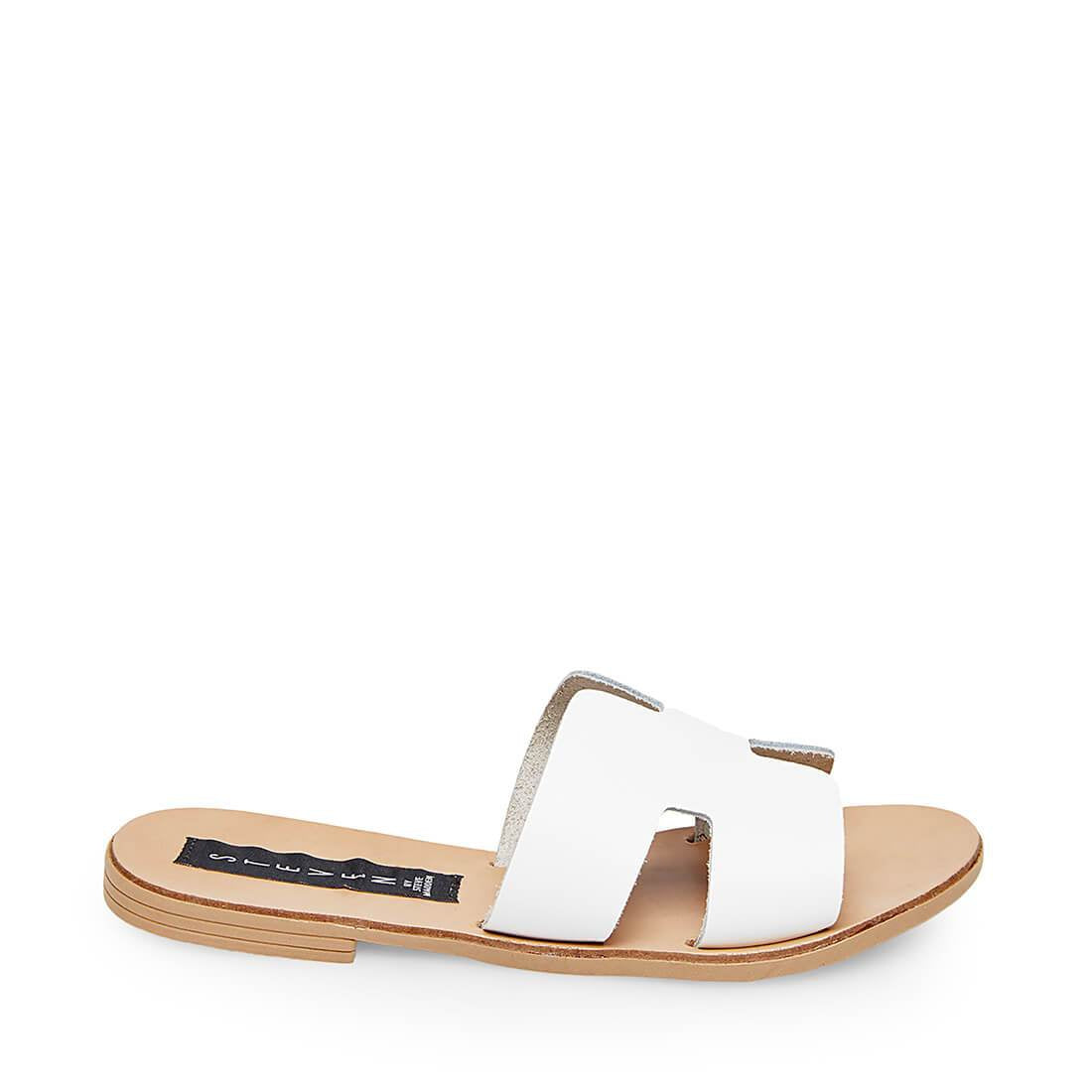 GRADY White Women's Slide Sandals | Women's Designer Sandals – Steve ...