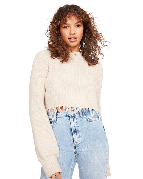 CAMILLE SWEATER NATURAL - Clothing - Steve Madden Canada