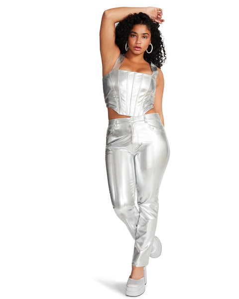 JOSIE PANT SILVER - Clothing - Steve Madden Canada