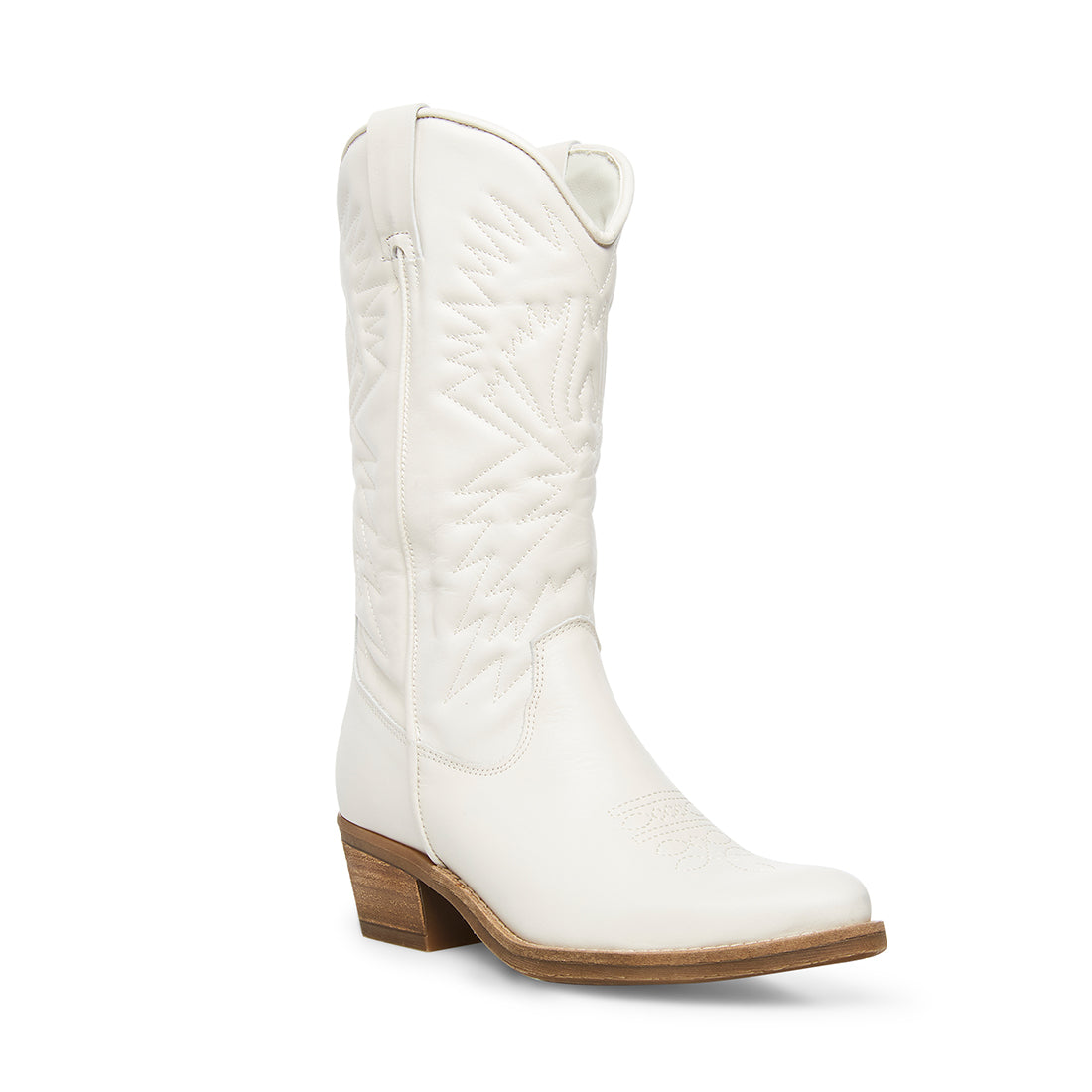 HAYWARD White Leather Western Cowboy Boots Women's Designer Boots Steve Madden Canada