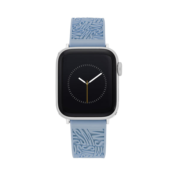 Apple Watch® RUBBER LOGO BAND 42/44/45MM BLUE - Jewelry - Steve Madden Canada