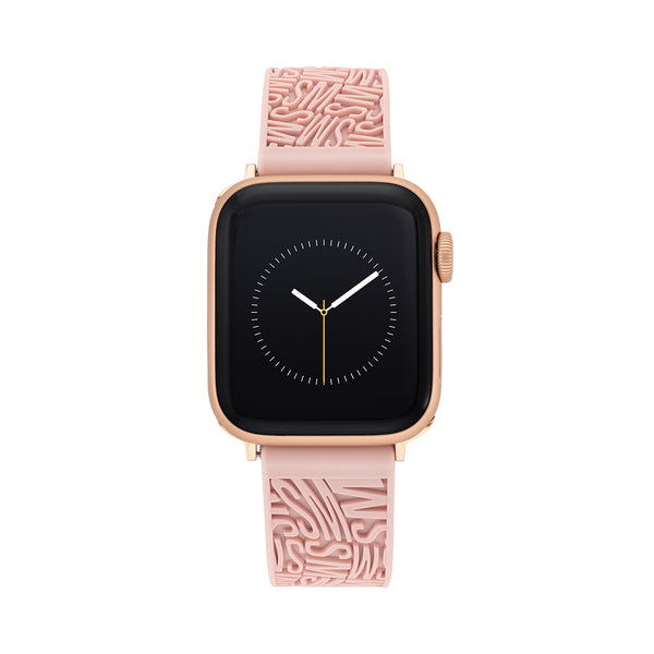Apple Watch® RUBBER LOGO BAND 42/44/45MM PINK - Jewelry - Steve Madden Canada